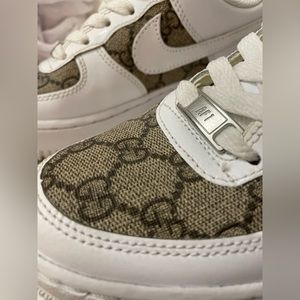 Nike White and Brown Sneakers